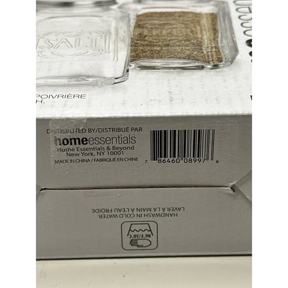 Home Essentials Salt & Pepper Shaker Set Glass, Large & Chunky - Picture 3 of 3